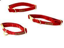 Load image into Gallery viewer, RED VELVET DOG COLLAR