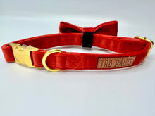 Load image into Gallery viewer, RED VELVET DOG COLLAR
